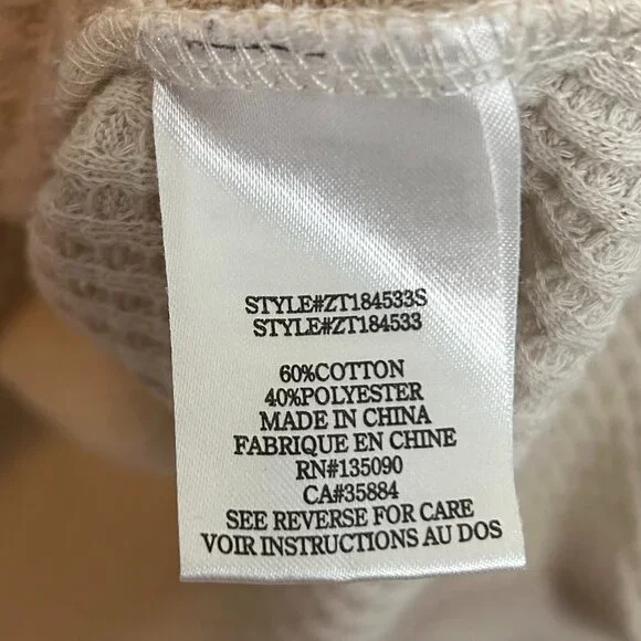 Z SUPPLY Thermal Waffle Long Sleeve Henley - Picture 7 of 7